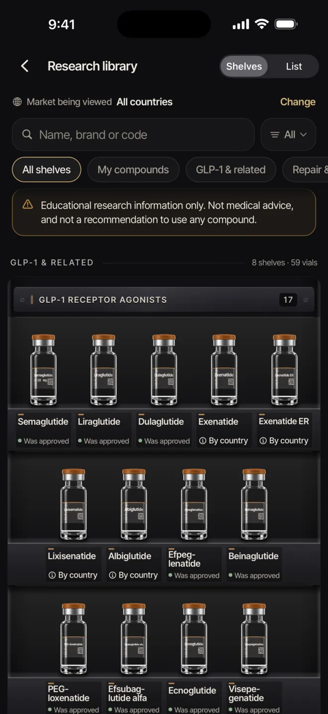 PepLabo research library entry with sources